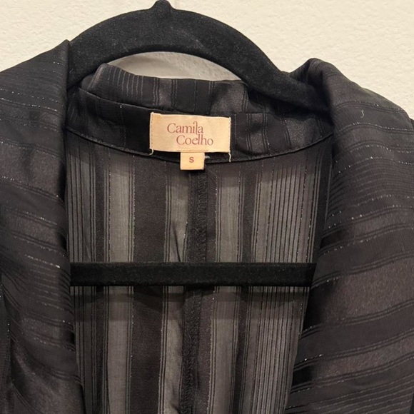 Camila Coelho Black Sheer Romper - Picture 2 of 6